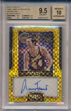 JERRY WEST 2014-15 Panini SELECT Fame Game AUTO PRIZMS Gold /10 BGS 9.5 AUTO 10