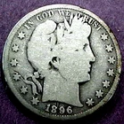 1896-S BARBER SILVER HALF DOLLAR ........MIN. BID .01 & NO RESERVE!
