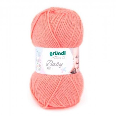 GRÜNDL WOLLE BABY UNI 50g APRICOT LL 150 m 100g/4,58 