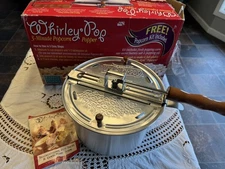Whirley Pop Popcorn Popper 6 Qt Wabash Valley Farms Stovetop Vintage In Box 
