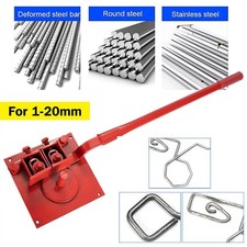 Heavy-duty Manual Rebar Bender 1-20mm Bending Tool Kit Portable Steel Bar Bender