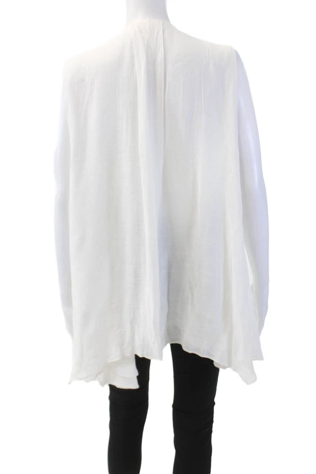 Blusa blanca T Bags Los Angeles para mujer sin mangas con estrás adorno talla L Foto 3 de 4