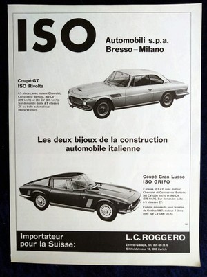 ISO Rivolta Lele/Fidia Berlna 4 portes, original advertising from 1971, full page