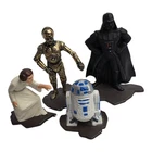 Kenner Star Wars Action Masters 4 Die Cast Metal Figures Leia C3PO R2D2 Vader