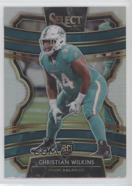 2019 Panini Select Concourse Silver Prizm Christian Wilkins #4 Rookie RC fm0