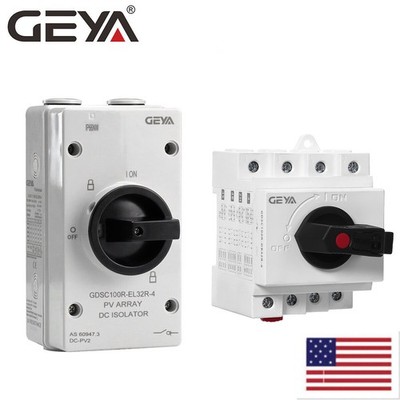 GEYA PV Disconnect Switch DC 4Pole 1000V 32A Solar Photovoltaic Isolator Breaker