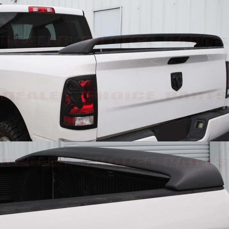 For 2009-13 2014 2015 2016 2017 2018 Dodge Ram Rear Bed Spoiler Wing MATTE BLACK Foto 2 de 4