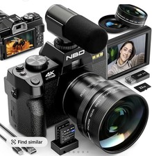 NBD 4K Camera NBD 48MP 16X Zoom Vlogging WiFi Autofocus Digital 64GB TF