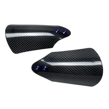 Carbon Fiber Hand Grips Guard Windshield For Harley Touring Road King FLHTK FLTR