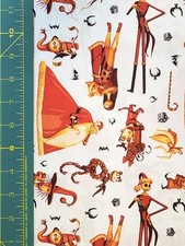 Cotton Fabric By The Yard Nightmare Before Christmas Retro