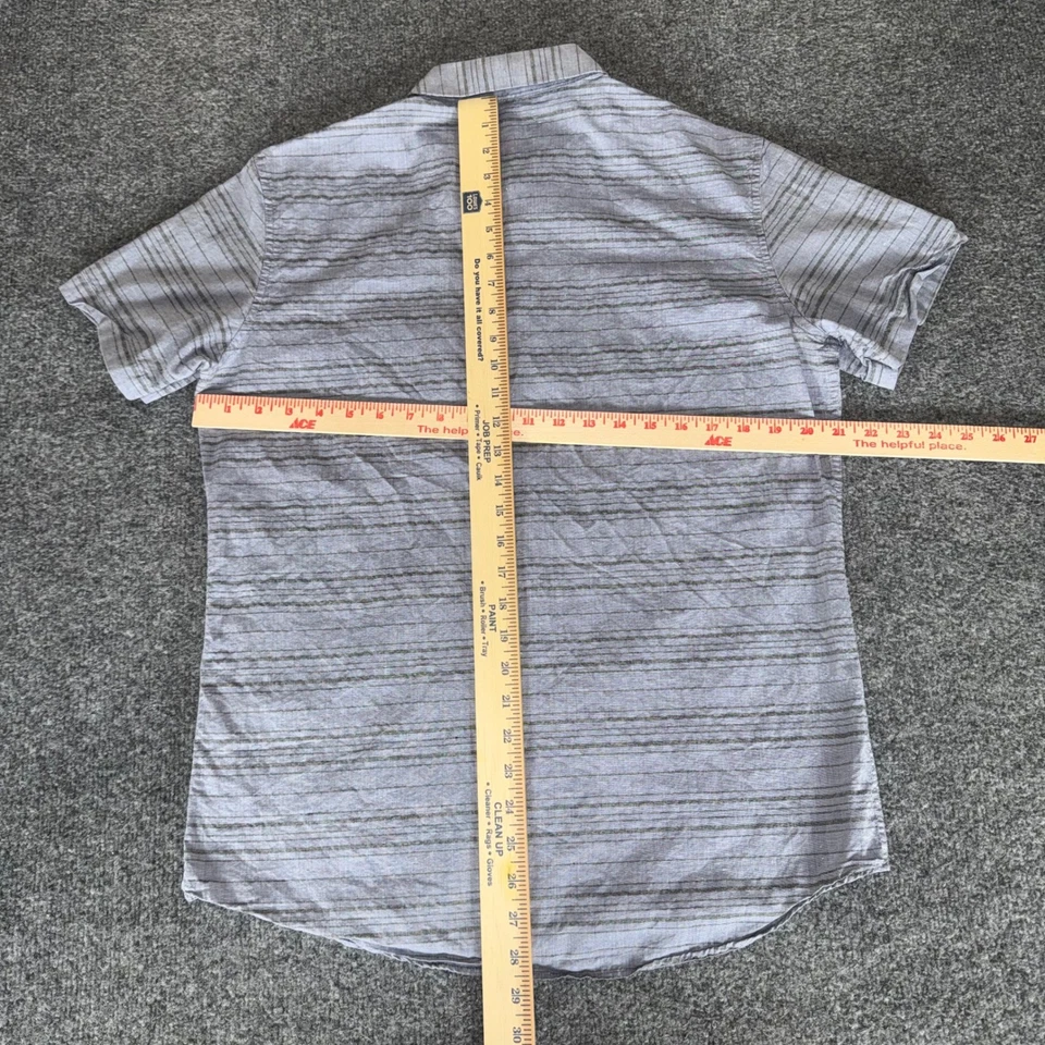 Travis Mathew Shirt Mens Medium Short Sleeve Button Up Striped Golf Casual Top - Image 3 of 4
