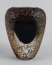 MCM Alessandro Mandruzzato Murano Faceted  Textured Sommerso Art Glass Vase