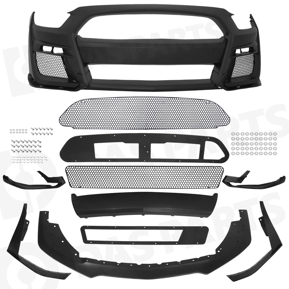 Upgrade Front Bumper Kit Facelift GT500 Shebly Style For 2015-2017 Ford Mustang Foto 2 de 4