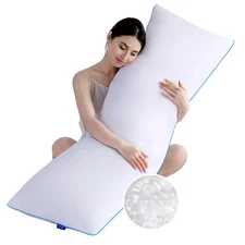 Memory Foam Body Pillow Insert - Full Body Pillow for Adults - Soft Large Lon...