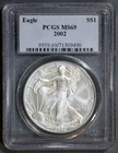 2002 $1 American Silver Eagle PCGS MS69 1 oz Silver