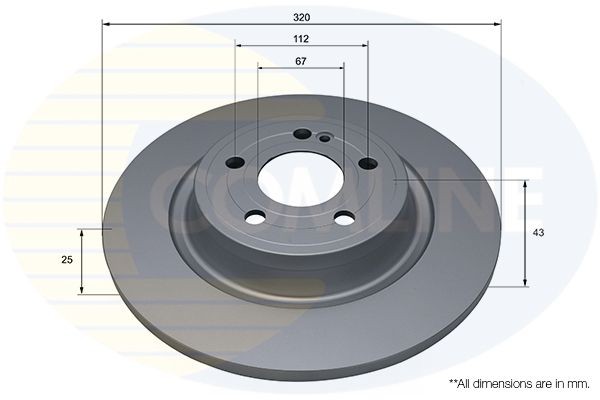 Brake Disc Rear Fits Mercedes-Benz A-Class B-Class CLA EQA EQB COMLINE ADC5279