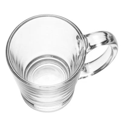 Chope à bière en verre avec anse - Verre à bière de 300 ml pouvant être - Photo 1/4