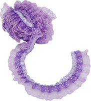 Spitzenband Vintage Spitzenbesatz Spitze Bestickter Stoff Plissee Organza Punkt