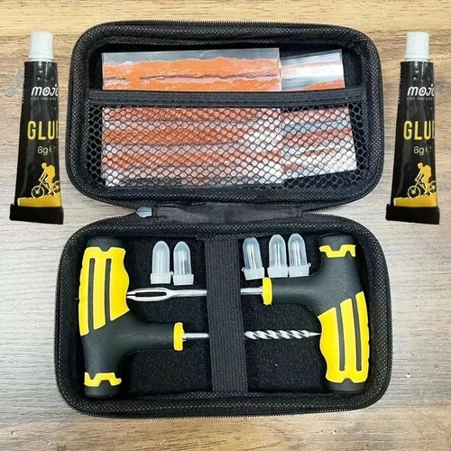 TYRE PUNCTURE REPAIR TOOL KIT MOTORCYCLE CAR VAN EMERGENCY TUBELESS TIRE PLUG UK