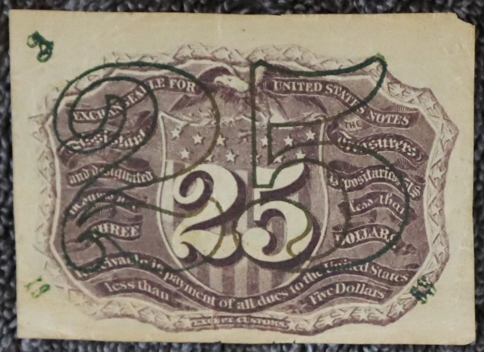 Washington 25c Fractional Currency - 2nd Issue (1863 - 1867) - Great Quality! - Image 2 of 2