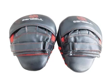 SANABUL ESSENTIAL CURVED BOXING PUNCHING MITTS RED/WHITE/BLACK SLIGHTLY USED