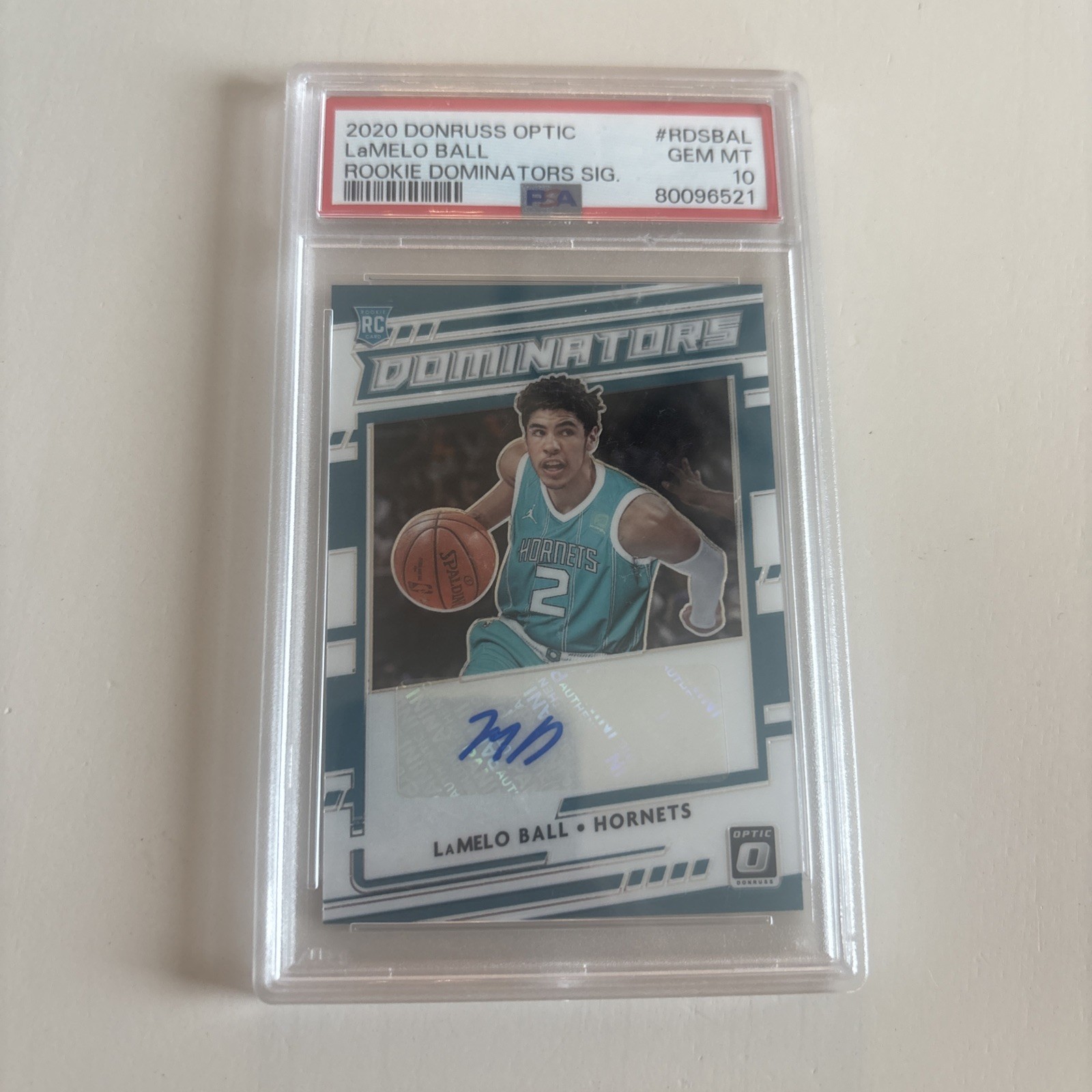 LAMELO BALL 2020 Panini Donruss Optic Dominators RC Rookie Auto/99 PSA 10🔥🔥🔥