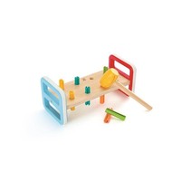 Hape Regenbogen Klopfbank 10 Teilig Holz Mit Hammer NäGel Hammerspiel Spielzeug
