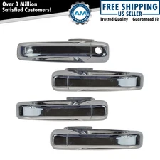 Outside Exterior Door Handle Chrome Front Rear Kit Set of 4 for Ram Pickup Truck