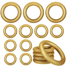 12 Pack Gold Ring Halloween Party Decoration 4" 6" 8" Gold Power Forms Rings ...
