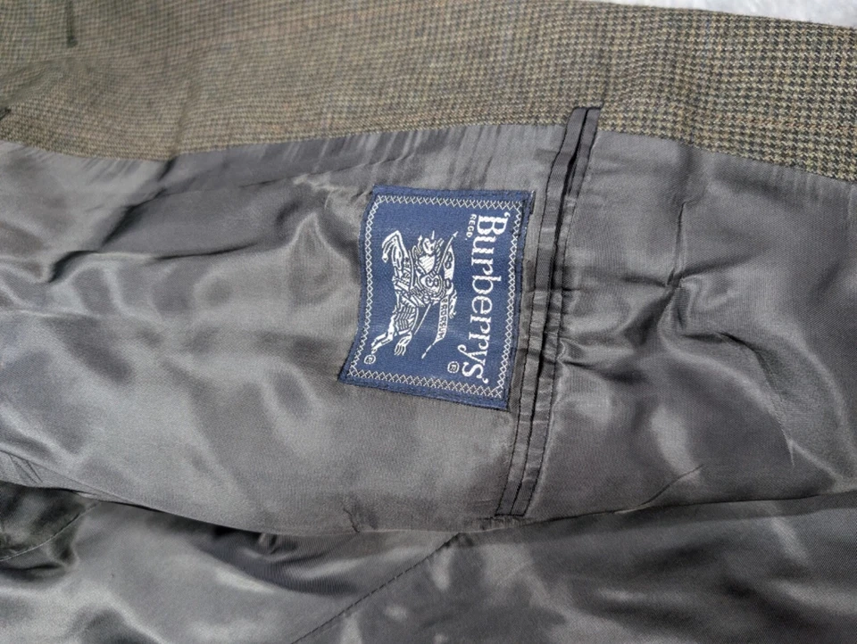 Blazer vintage para hombre Burberry Hounds diente talla 43 doble pecho Foto 4 de 4
