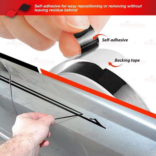 3/4" Vinyl Pinstriping Pin Stripe Styling Tape Sticker 19mm CARBON FIBER SILVER - Picture 8 of 12