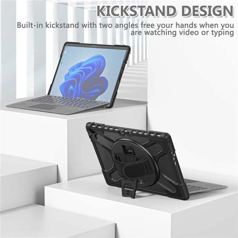 For Microsoft Surface Pro 8 7 6 5 4 Go Tablet Shockproof Stand Case Rugged Cover - Image 3 of 4