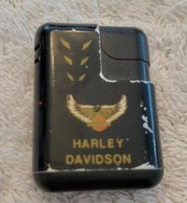 Vintage Harley Davidson Small Black Lighter Refillable