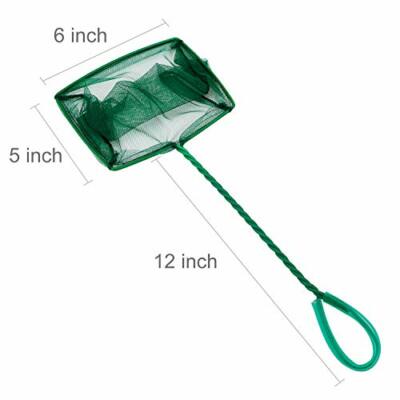 Pawfly Aquarium Fish Net Nylon Fishing Nets with Plastic Handle for Fish Tank, Green 6 Inch Pawfly Aquarium Fish Net Nylon Fishing Nets with Plastic Handle for Fish Tank, Green 6 Inch