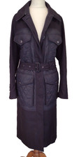 Modern Burberry Cotton Black Car Coat Quilted Pocket Detailing Uk 8 Us 6 It40 S