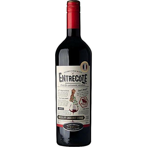 Entrecote Merlot Cabernet Vol.14% , Igp, Halbtrocken, Rot 6X0.75 L Flasche-image