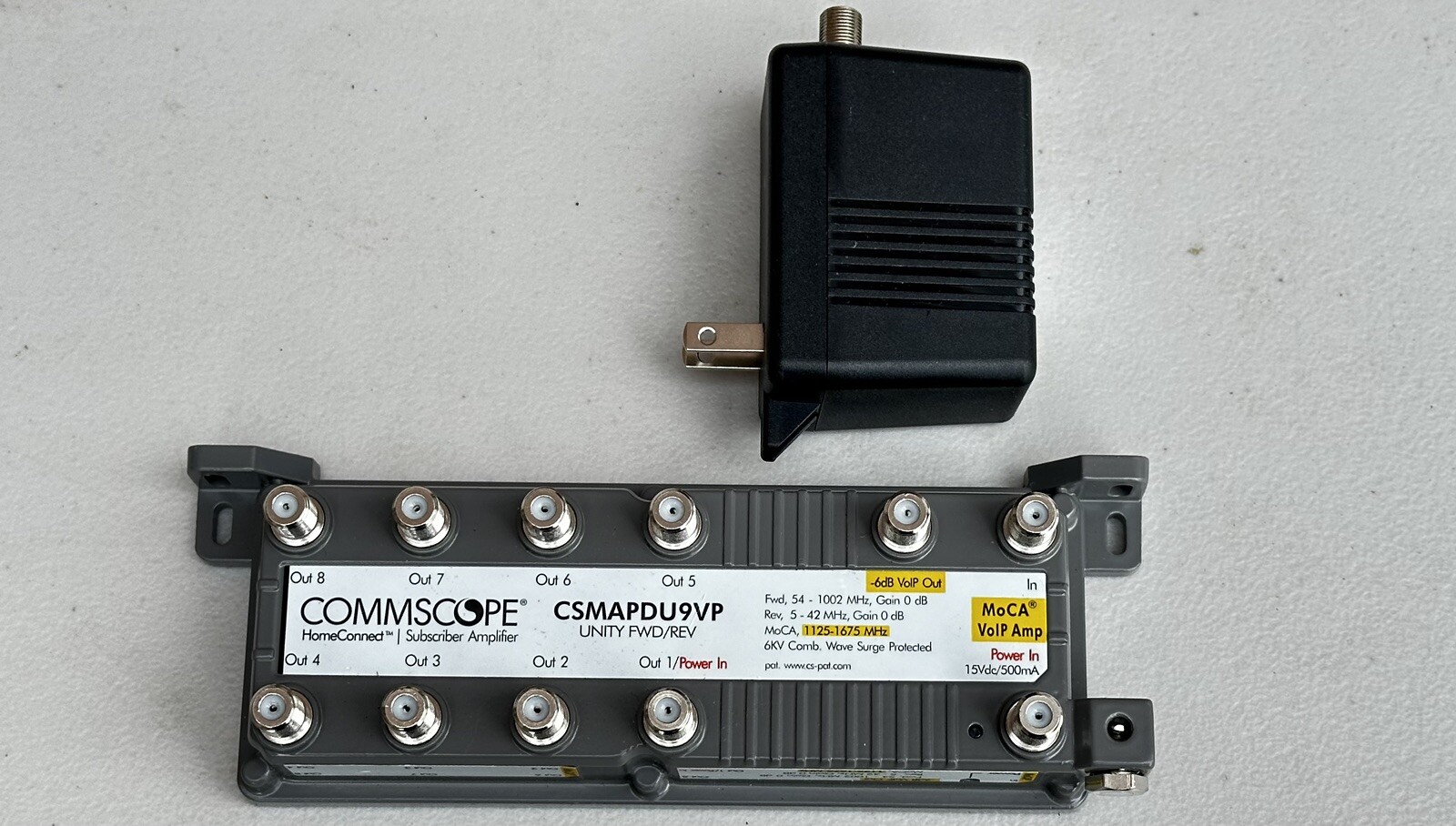 Commscope Cable TV Booster Unity Gain Amplifier Power Supply & DCPower ...