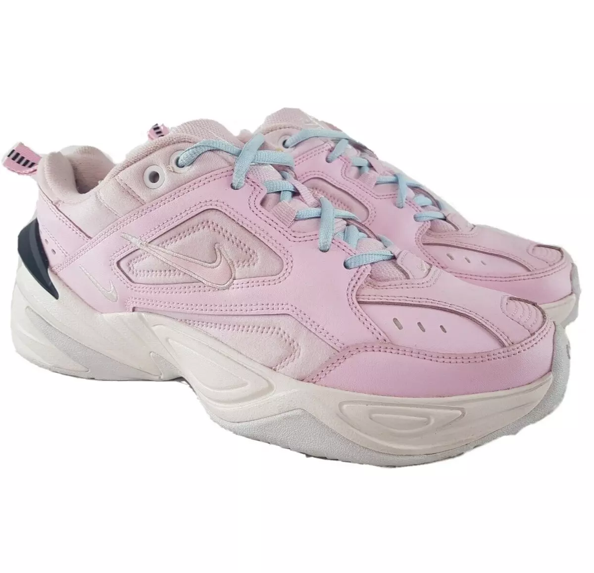 Nike M2K Tekno Pink Foam Shoes Womens Size 8US White Leather Low Top Sneakers