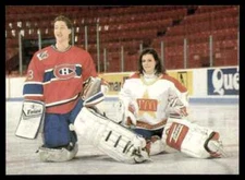 1993-94 SPORTS CONNECTIONS PROMO CARD PATRICK ROY MANON RHEAUME R51