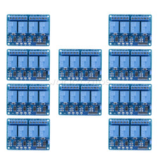 10PCS DC 5V 4 Channel Relay Module With Optocoupler For PIC AVR DSP ARM Arduino