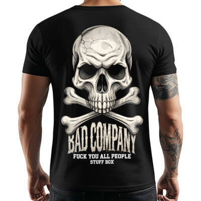 Stuff Box Männer Shirt Rundhals kurzarm Bad Company schwarz STB-1310 gR S - 5XL