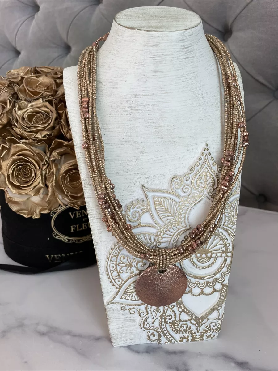 Rose gold deals boho necklace