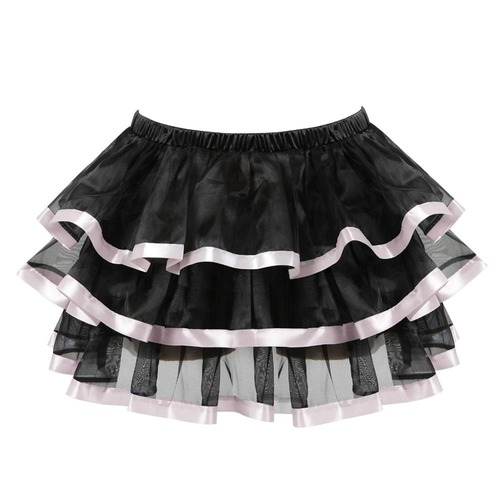 Women Multilayer Mini Pleated Party Mesh Tulle Dance Tutu Skirts Corset S-6XL - Bild 18 von 25