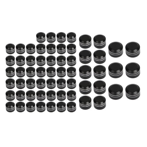 Black Cut CNC Aluminum Engine Bolt Cover Caps For Harley Touring Electra Glide - Picture 11 of 11