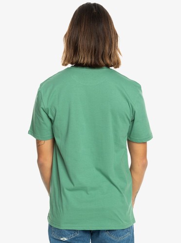 Quiksilver Mens SS Cotton T-Shirt ~ Comp logo green - Picture 4 of 4