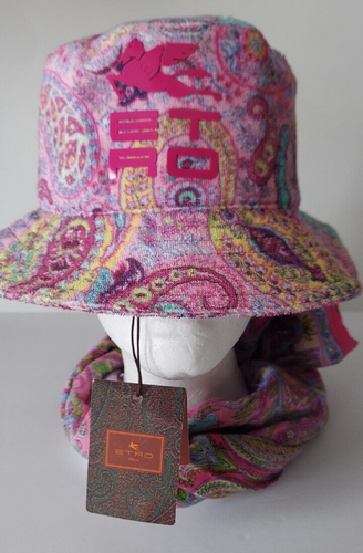 ETRO schöne rosa Paisley Damen Eimer Mütze Reg. $ 460 Größe 57 (M) Neu mit Etikett - Bild 7 von 9