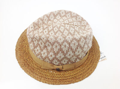 Raffaello Bettini Straw Hat, Natural Brown, L