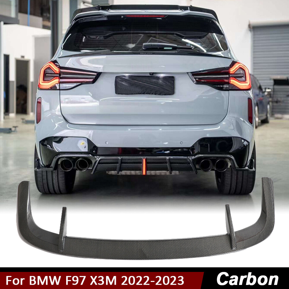 Fit For BMW F97 X3M 2022-2023 REAL CARBON Rear Roof Spoiler Top Window Wing Lip