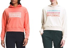 The North Face Hoodie Womens "Never Stop Exploring" Logo Play Fleece Sweatshirt