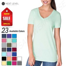 NEW Next Level Ladies Ideal V-Neck T-Shirt M-N1540